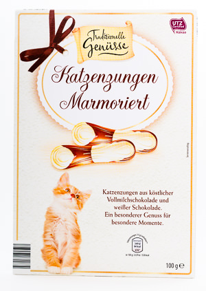 Traditionelle Genüsse Katzenzungen Marmoriert