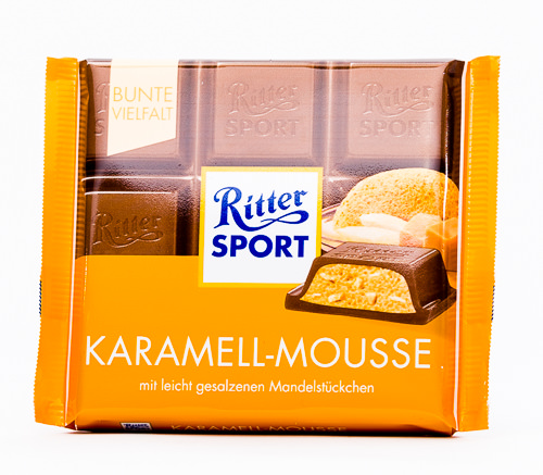 Ritter Sport Karamell-Mousse mit leicht gesalzenen Mandelstückchen